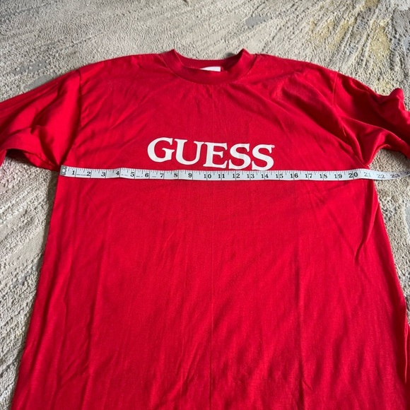 GUESS PERFUM by GEORGES MARCIANO LONG SLEEVE RED T SHIRT medium - Picture 4 of 6
